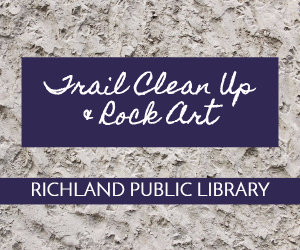 trail clean up and rock art image